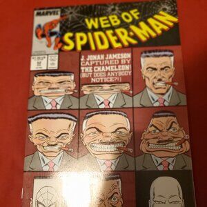 MARVEL WEB OF SPIDER MAN COMIC BOOK 52 JULY 1989 J. JONAH JAMESON